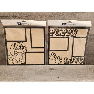 Puppy Love Dog LOT Paper House Productions 12x12 Paper Laser Designs Page NEW 45